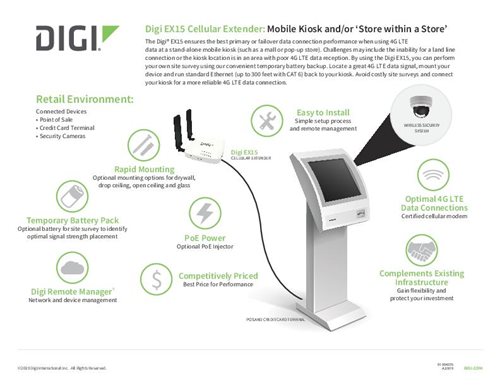 Digi EX15 Mobile Kiosk Industry Flyer